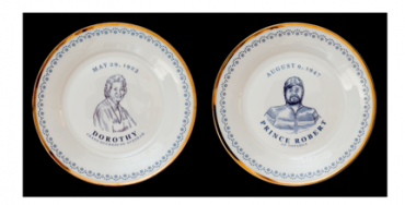Plates commemorating Laird's descendants