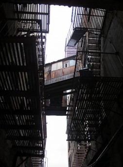 in the alleyway